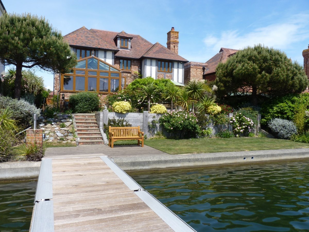 Rear view of house from private jetty